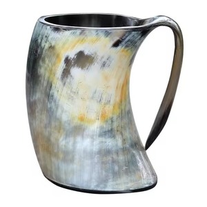 Premium Handmade Polished Durable Horn Mug Modern Style <b>Drinking</b> Mug for Home Parties <b>Bars</b> & Gifting From India - Product Image 1