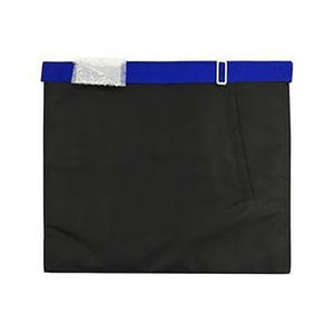 Delantal básico de cabaña azul Delantal básico de piel de cordero blanca y borde azul Fabricante - Product Image 2