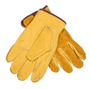 Gants de soudage en cuir de vache jaune de haute qualité 8 oz sans silicone respirants/durables antidérapants protection contre les coupures - Product Image 3