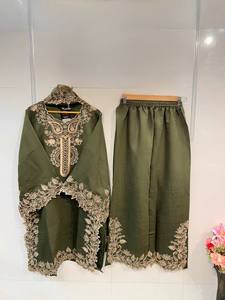 Conjunto de Palazzo y Dupatta de Diseño Indio Moderno, Holgado y Largo hasta el Suelo, para Fiestas y Eventos Formales - Product Image 4