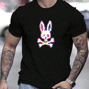 2025 tendance hommes imprimé chemises Vintage imprimé t-shirt lavé à l'acide/lavé fait avec doux 100% coton fabriqué au Pakistan - Product Image 1