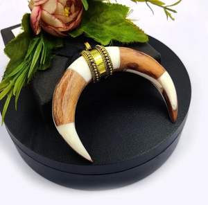 Bone Inlay Bangle for Party Wear Use Handmade Manufacturer Fashion Jewelry Vintage Stylish Bone Bangle With Brass Lock - Product Image 5