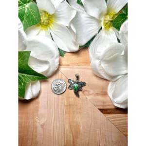 Jeneme Delgarito Sonoran Mountain Pendant Sterling Silver with Bezel Setting Inlay Technology - Product Image 2