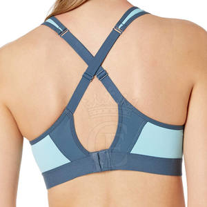 Sujetador deportivo de tela ultrasuave de fácil uso para mujer, diseño personalizado, Sujetador deportivo acolchado con espalda cruzada para mujer - Product Image 2