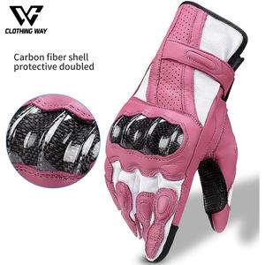 Gants de moto à doigts complets, écran tactile, confortables, antidérapants, respirants, imperméables, coupe-vent, cuir de vache personnalisé, boucle à crochets - Product Image 2