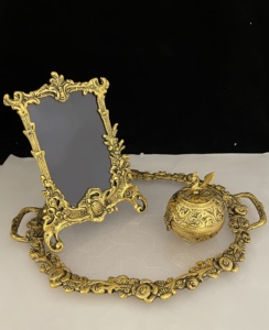 ถาดจับแบบวินเทจ,แฮนด์เมดพร้อมกรอบรูปวินเทจพร้อมชามของขวัญแต่งงานถาดเสิร์ฟตกแต่งบ้าน - Product Image 1