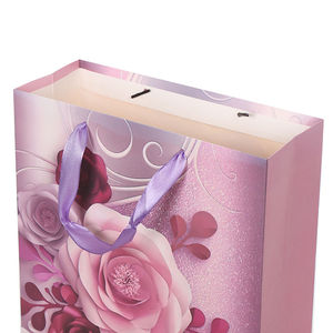 Conçu sur mesure, grand sac en papier de vente au détail de stratification de logo noir rose et petit papier kraft pour emballage en ligne - Product Image 5