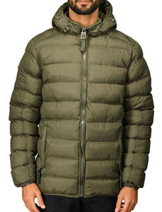 Indemand-Veste à Fermeture Éclair Matelassée avec Poignets Élastiques pour Homme, Capuche Ajustable Isolée, Vêtement d'Extérieur Léger, Veste Respirante - Product Image 6