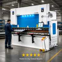Presse plieuse CNC 1100 KN 3200 mm électro-hydraulique 4 + 1 axes, corps bleu, pour tôles