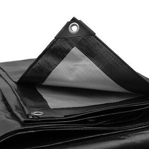 Customized Heavyweight Waterproof Silver Black HDPE Coated Polyethylene Woven Agricultural Farming Purpose Tarpaulin <b>Sheet</b> - Product Image 4