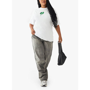 Camiseta de Verano Informal Holgada para Mujer, Secado Rápido, Antiarrugas, 100% Algodón, Camisetas de Moda - Product Image 6