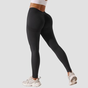 Leggings pour femmes pantalons de yoga taille haute serrés hanche levage femmes sensation nue sport course pas embarrassant ligne pantalons de fitness - Product Image 3
