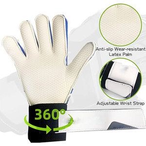Gants de gardien de but de football professionnel pour le football vert bleu unisexe OEM Logo personnalisé Protection des doigts quantité minimale de commande de couleur - Product Image 2
