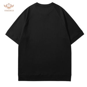 T-shirt formel en coton pur tricoté 100 %, coupe oversize, impression personnalisée, mode décontractée, manches courtes, col rond, devant imprimé, grande taille, vente en gros - Product Image 3