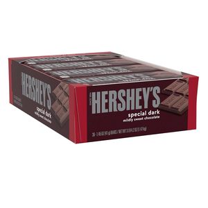 Barras de Chocolate HERSHEY'S SPECIAL DARK Ligeramente Dulces, 1.45 oz (36 Unidades) - Product Image 1
