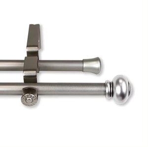 Raccords de rideau d'excellente qualité meilleure vente tringle à rideau en métal avec supports accessoires de quincaillerie de rideau en argent - Product Image 2