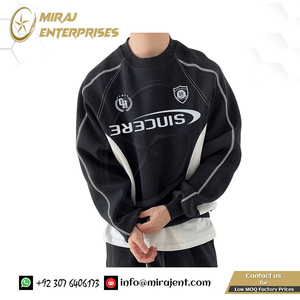 Custom <b>Thermal</b> Low Price Wholesale Men's Letter Graphic <b>Top</b> Stitching Breathable Sweatshirt <b>Long</b> <b>Sleeve</b> Crewneck Pullover <b>Top</b> - Product Image 2