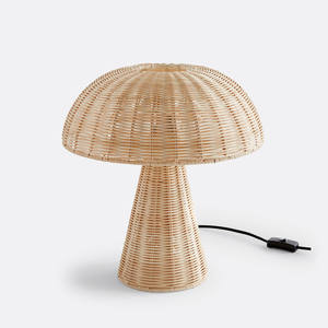 Trending mushroom-shaped table <b>lamp</b>, natural color, handmade in Vietnam, eco-friendly lighting for home decor, wholesale. - Product Image 6