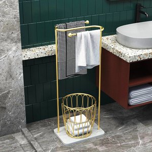 KPT68008 Porte-vêtements en acier moderne et minimaliste avec panier amovible pour la maison, salon, meubles - Product Image 1