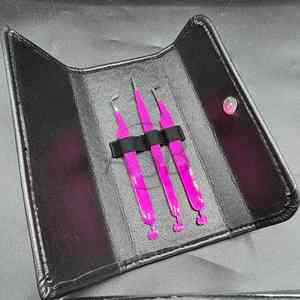 Pinzas de extensión de pestañas con logotipo personalizado y agarre de diamante de acero inoxidable japonés rosa fuerte con pinzas de pestañas de volumen de cara de muñeca - Product Image 6