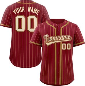 Pro Look Baseball Jersey Button Up Custom Quick Dry Softball Shirt Tela de malla Bordado Team Letters Tackle Twill Fit - Product Image 3