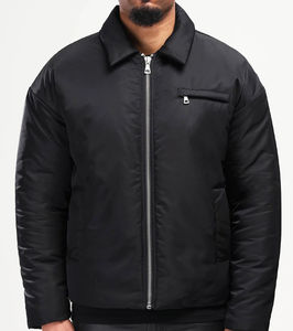 2026 Wholesale High Quality Thick Padded Logo Winter Polyester/Cotton Stand Detachable Custom Fit Oversized Zipper Men's Jackets - Product Image 5