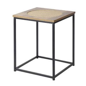 Madera superior natural moderna de alta calidad con marco de metal negro Mesa central Enorme mesa auxiliar a pedido Uso para oficina a buen precio - Product Image 4