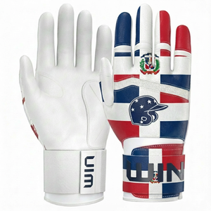 Gants de baseball et de softball personnalisés à thème de drapeau avancés, prêts à l'impression, résistants aux déchirures, antidérapants, ajustés, gants de frappe de baseball - Product Image 5