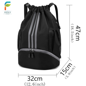 กระเป๋าเป้ผ้านิ่มสำหรับเดินทางกระเป๋าโพลีเอสเตอร์กันน้ำพร้อมกระเป๋าหูรูดและสายรัดโลโก้แบบลำลอง - Product Image 3