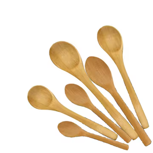 Venta directa de fábrica Cuchara de madera natural Cuchara mezcladora de café personalizable al por mayor - Product Image 4