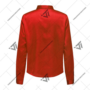 Delta grec personnalisé | Sigma | Vêtements de sororité Theta brodé chemise boutonnée en Satin coréen Blouses chemise en soie - Product Image 2