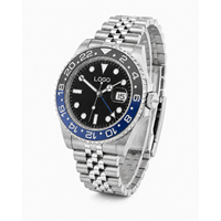 Montre de plongée pour homme avec logo personnalisé OEM, saphir lumineux, étanche 200 m, acier inoxydable, mouvement automatique NH35, montre mécanique pour homme 020