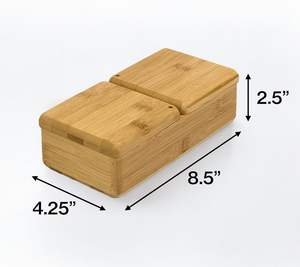 กล่องเก็บอาหารพับได้จากไม้ธรรมชาติ เป็นมิตรกับสิ่งแวดล้อม ทนทาน เหมาะสำหรับใช้ในบ้าน สำนักงาน และห้องครัว - Product Image 3
