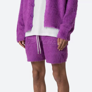 Short en tricot de laine décontracté pour hommes à la mode avec cordon de serrage coupe confortable séchage rapide écologique pour la mode intérieure et extérieure - Product Image 6