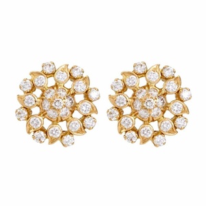 Pendientes de tuerca de diamante Sunshine de oro amarillo de lujo, joyería atemporal de circón de oro rosa blanco radiante para bodas y aniversarios - Product Image 1
