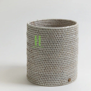 Hot Modern Design Rattan Waste <b>Basket</b> Handcrafted Rattan <b>Basket</b> Suitable For Office And Home Decoration OEM ODM - Product Image 2