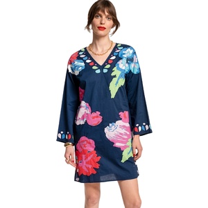 Top vente nouvelles femmes Collection chaude robes de broderie à manches longues robe courte Floral mode Halloween tenue décontracté vêtements - Product Image 1