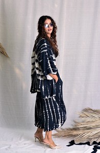 ชุดสองชิ้นมัดย้อมลำลองแขนยาวชุดชายหาด/วันหยุดขนาดใหญ่พิเศษสำหรับฤดูร้อน2023 - Product Image 5