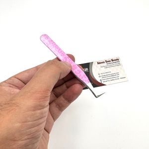 Pink Cheetah Leopard Print 90 Degree Slim Boot Sustainable Stainless Steel Eyelash Extension <b>Tweezers</b> 45 Degree Lash <b>Tweezers</b> - Product Image 2