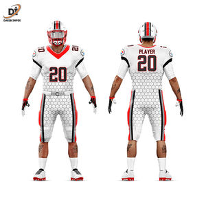 พร้อมส่ง อเมริกันฟุตบอลสวมเสื้อเปล่าโพลีเอสเตอร์แบบกําหนดเองและชุดอเมริกันฟุตบอลแบบสั้น - Product Image 3