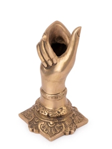 Porte-stylo / porte-crayon élégant en forme de main en laiton - 6 pouces de hauteur, organisateur de fournitures de bureau, organisateur de bureau et de maison - Product Image 4