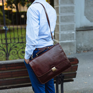 Professional Leather Men <b>Laptop</b> <b>Bag</b> Wholesale OEM Custom Logo <b>Briefcase</b> Business Travel Messenger Shoulder LPG-0285 - Product Image 1