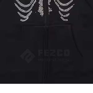 Sweats à capuche pour hommes avec strass High Street Factory Outlet tissu confortable à séchage rapide pour l'hiver - Product Image 6