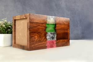 Urna de palisandro para cenizas humanas, caja de urna pequeña grande para adultos, caja de recuerdo para hombre y mujer, urna de cremación decorativa única - Product Image 2