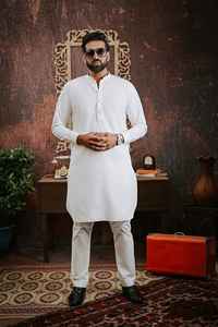 Conjunto informal de Salwar Kameez para hombre, último diseño, nueva ropa islámica India pakistaní de moda con bolsillos laterales - Product Image 5