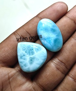 พลอยลาริมาร์แห่งสาธารณรัฐโดเมียนธรรมชาติอัญมณีทรงหลวมขัดเงาเจียระไนคริสตัลเจียระไนทุกขนาดสำหรับเครื่องประดับอัญมณี - Product Image 6