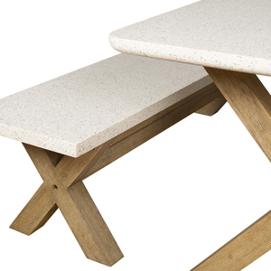 Sortie d'usine Ensemble table et chaises de salle à manger écologique de tailles différentes personnalisé Mobilier de jardin en béton Prix raisonnable - Product Image 4