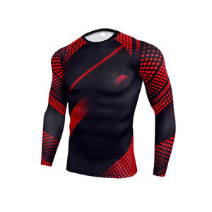 Wholesale Custom Made Unisex Adults UPF50 Sports Compression Shirt Full <b>Shorts</b> Set Breathable Quick Dry Anti-UV - Product Image 5
