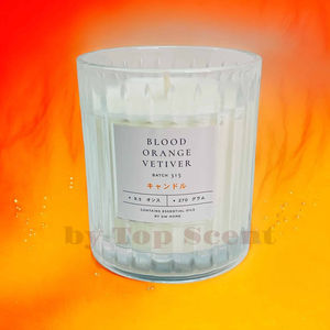 Bougie JBPQ pour le bien-être personnel, Orange Sanguine et Vétiver, Aromathérapie, Cire de Soja - Product Image 1