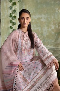 2025 nueva moda mujer seda Salwar Kameez Formal pakistaní césped trajes para fiestas verano césped vestido al por mayor - Product Image 6